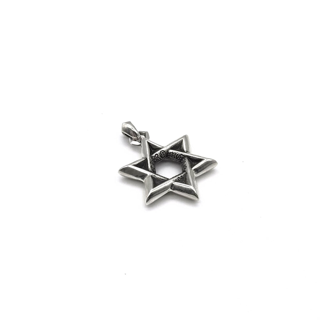Chrome Hearts Silver Star Of David Necklace Charm Pendant - SHENGLI ROAD MARKET