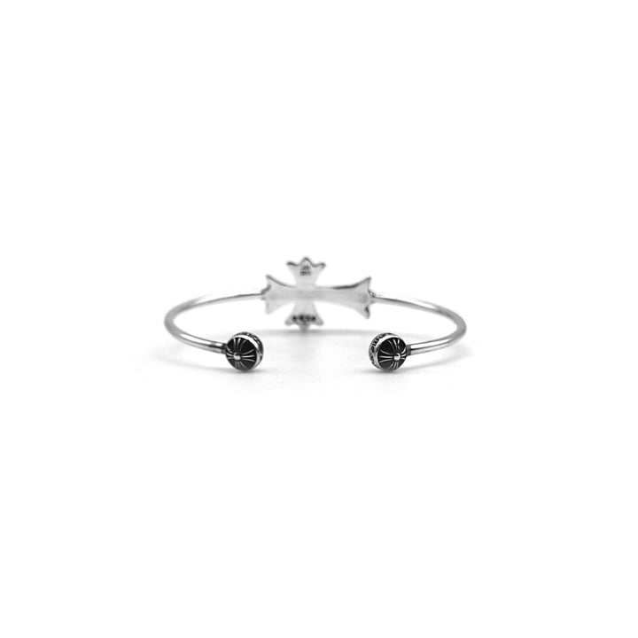 Chrome Hearts Silver Tiny Cross Bangle Bracelet - SHENGLI ROAD MARKET