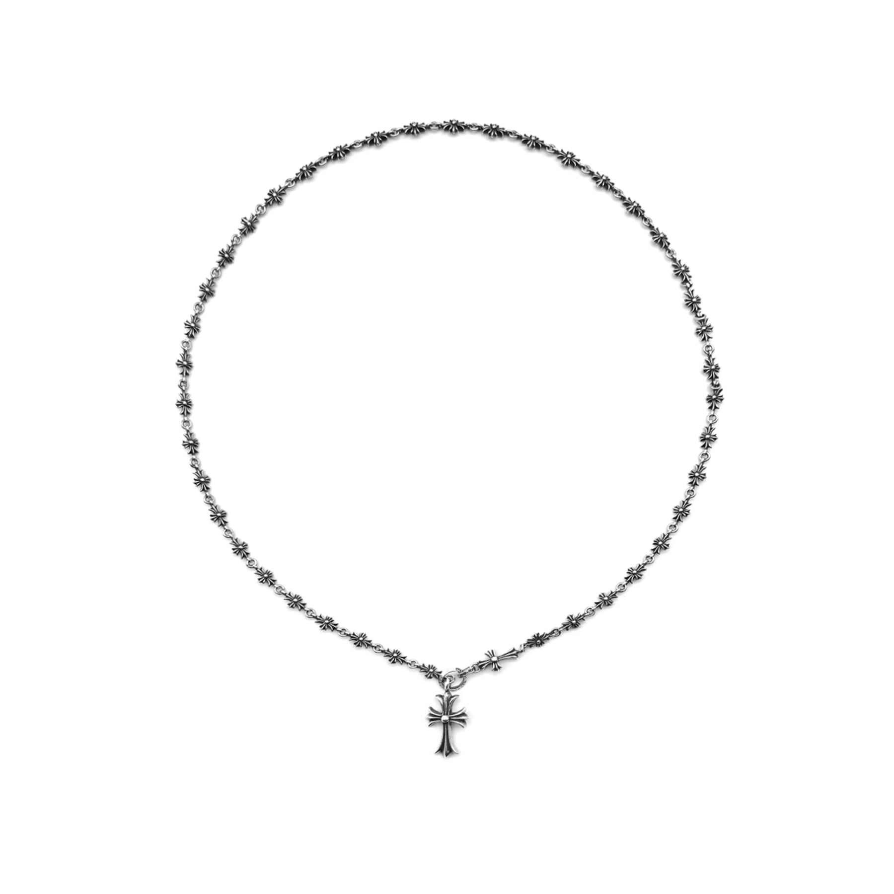 Chrome Hearts Silver Tiny E Choke Chain Necklace - SRM – SHENGLI