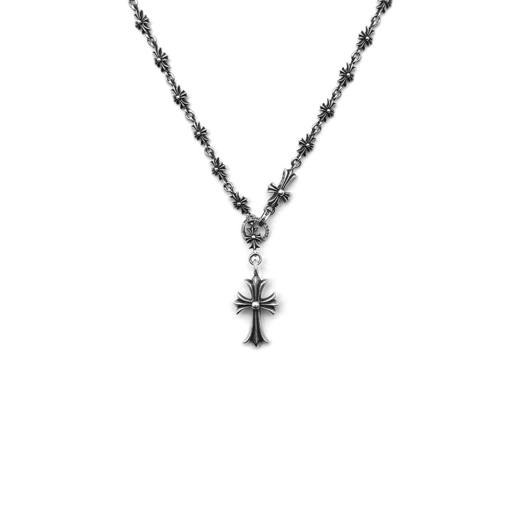 Chrome Hearts Silver Tiny E Choke Chain Necklace - SHENGLI ROAD MARKET