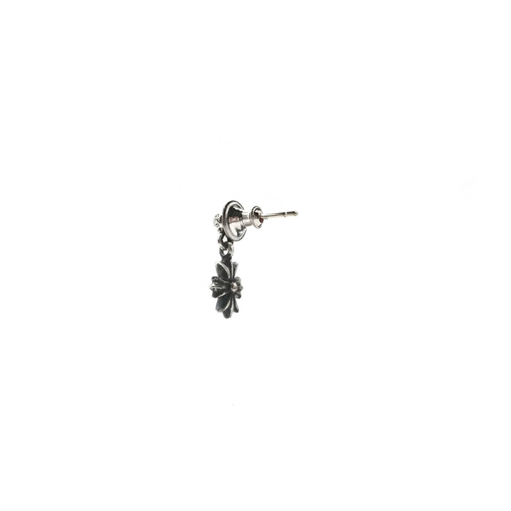Chrome Hearts Silver Tiny E Cross Earring Drop - SHENGLI ROAD MARKET