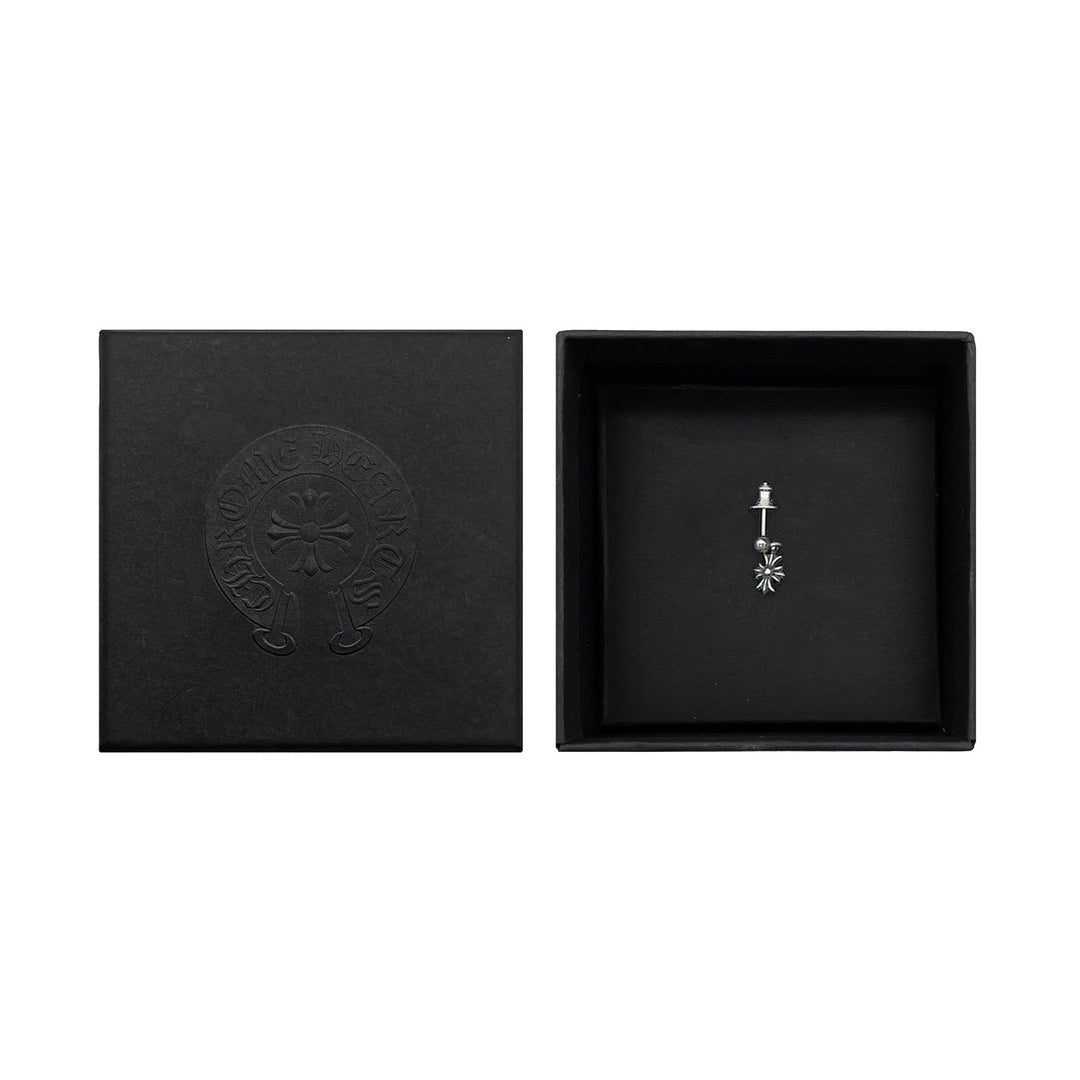 Chrome Hearts Silver Tiny E Cross Earring Drop - SHENGLI ROAD MARKET