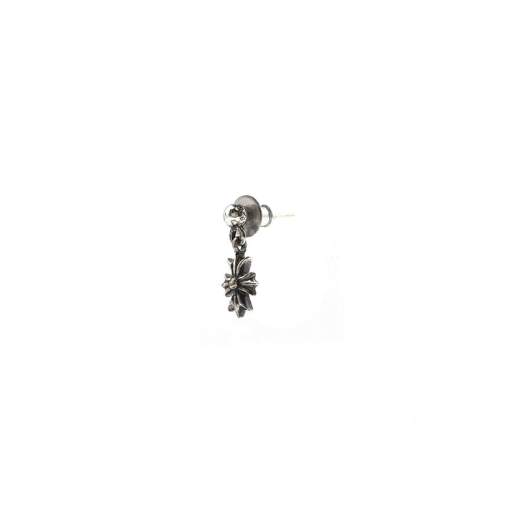 Chrome Hearts Silver Tiny E Cross Earring Drop - SHENGLI ROAD MARKET
