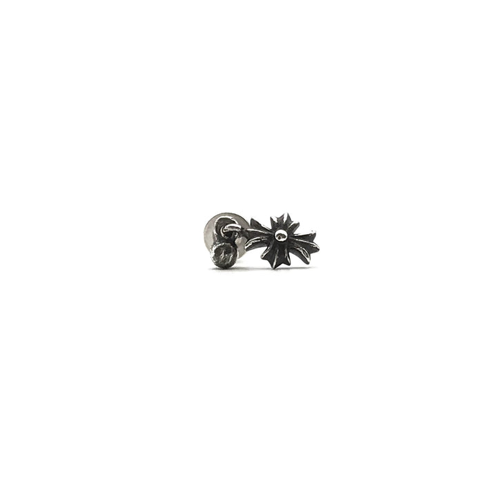 Chrome Hearts Silver Tiny E Cross Earring Drop - SHENGLI ROAD MARKET