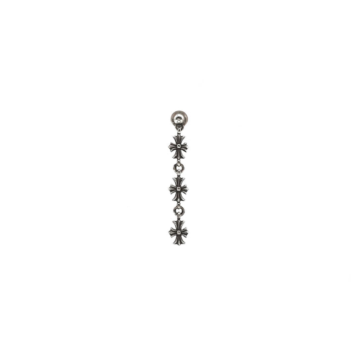 Chrome Hearts Silver Tiny E Plus 3 Link Earring Drop - SHENGLI ROAD MARKET