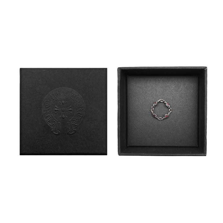 Chrome Hearts Silver Tiny E Ruby Ring - SHENGLI ROAD MARKET