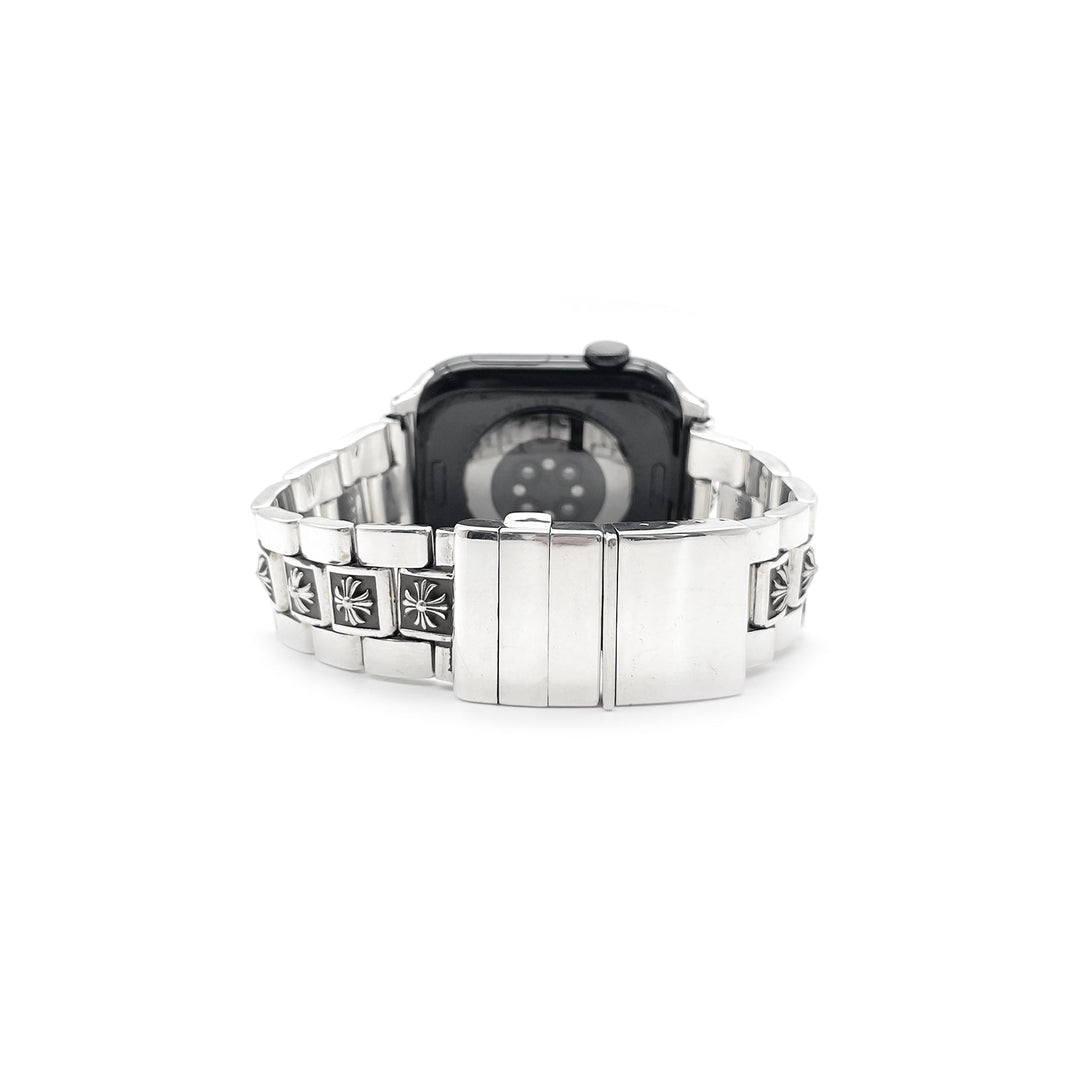 Chrome Hearts Silver Tiny Plus Cross iWatch Strap - SHENGLI ROAD MARKET