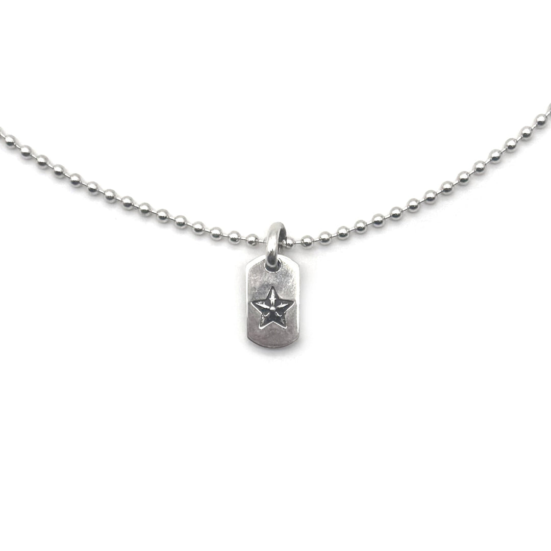 Chrome Hearts Silver Tiny Star Dogtag Necklace - SHENGLI ROAD MARKET