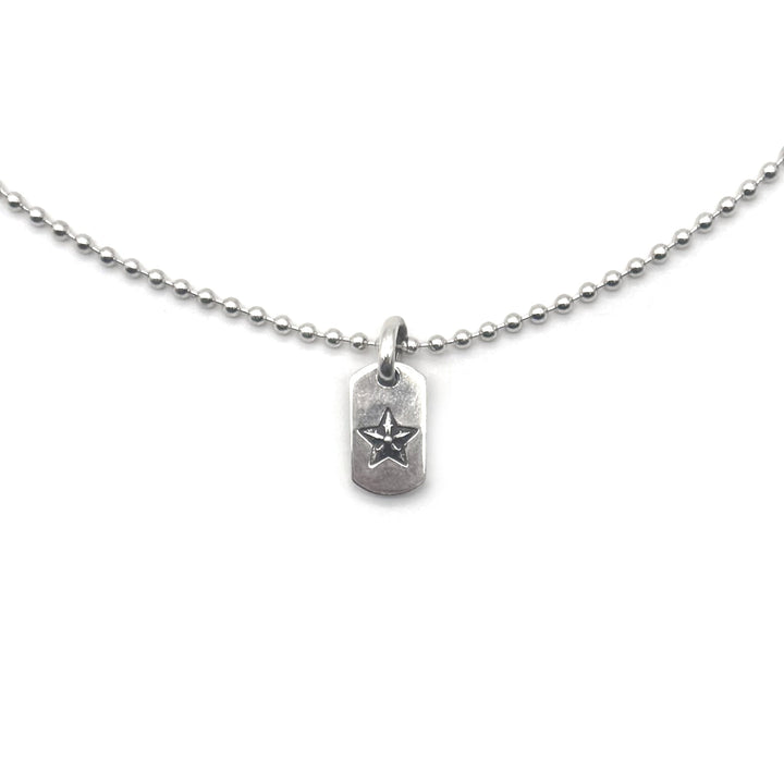Chrome Hearts Silver Tiny Star Dogtag Necklace - SHENGLI ROAD MARKET