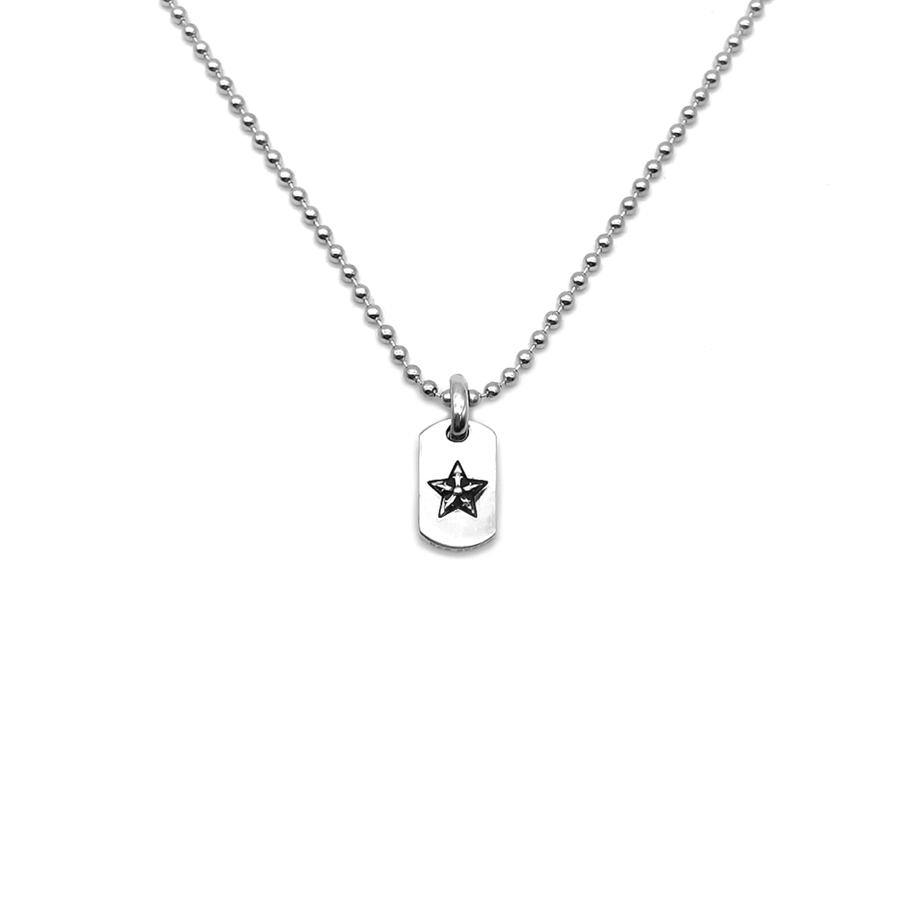 Chrome Hearts Silver Tiny Star Dog Tag Necklace - SRM – SHENGLI