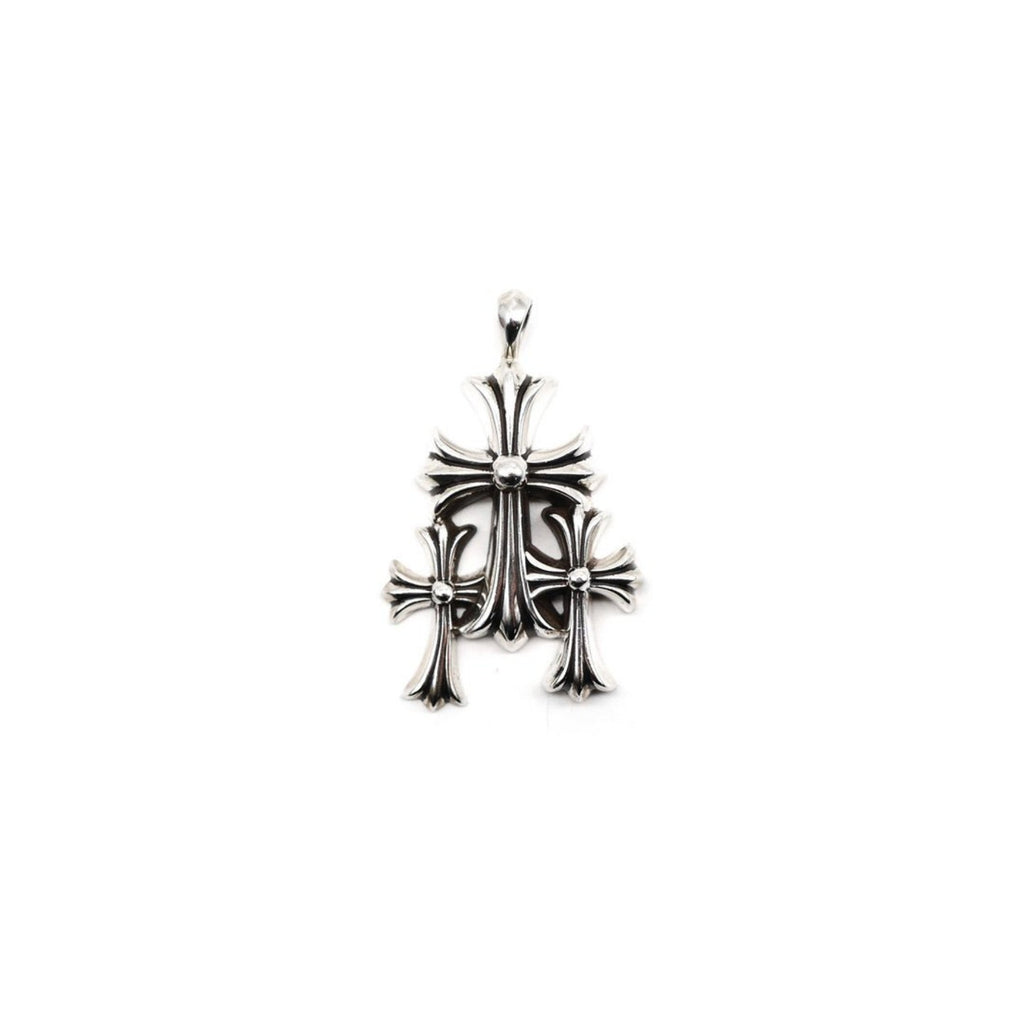 Chrome Hearts 925 シルバー トリプル クロス ペンダント - SRM Chrome Hearts 925 シルバー トリプル クロス ペンダント - SRM