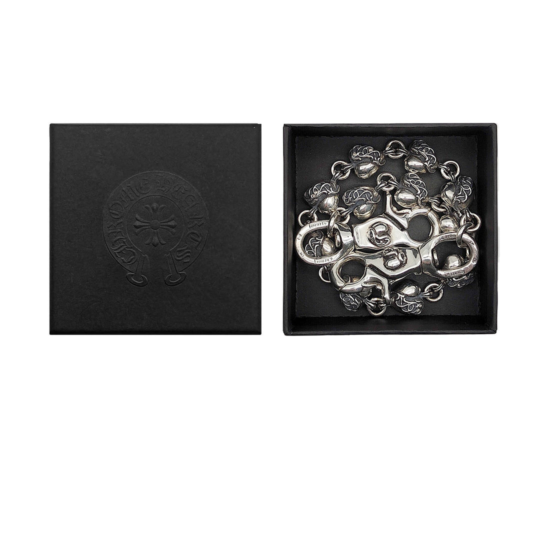 Chrome Hearts Silver Vine Heart 2 Clip Wallet Chain - SHENGLI ROAD MARKET