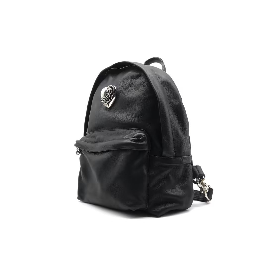 Chrome Hearts Silver Vine Heart Black Backpack - SHENGLI ROAD MARKET