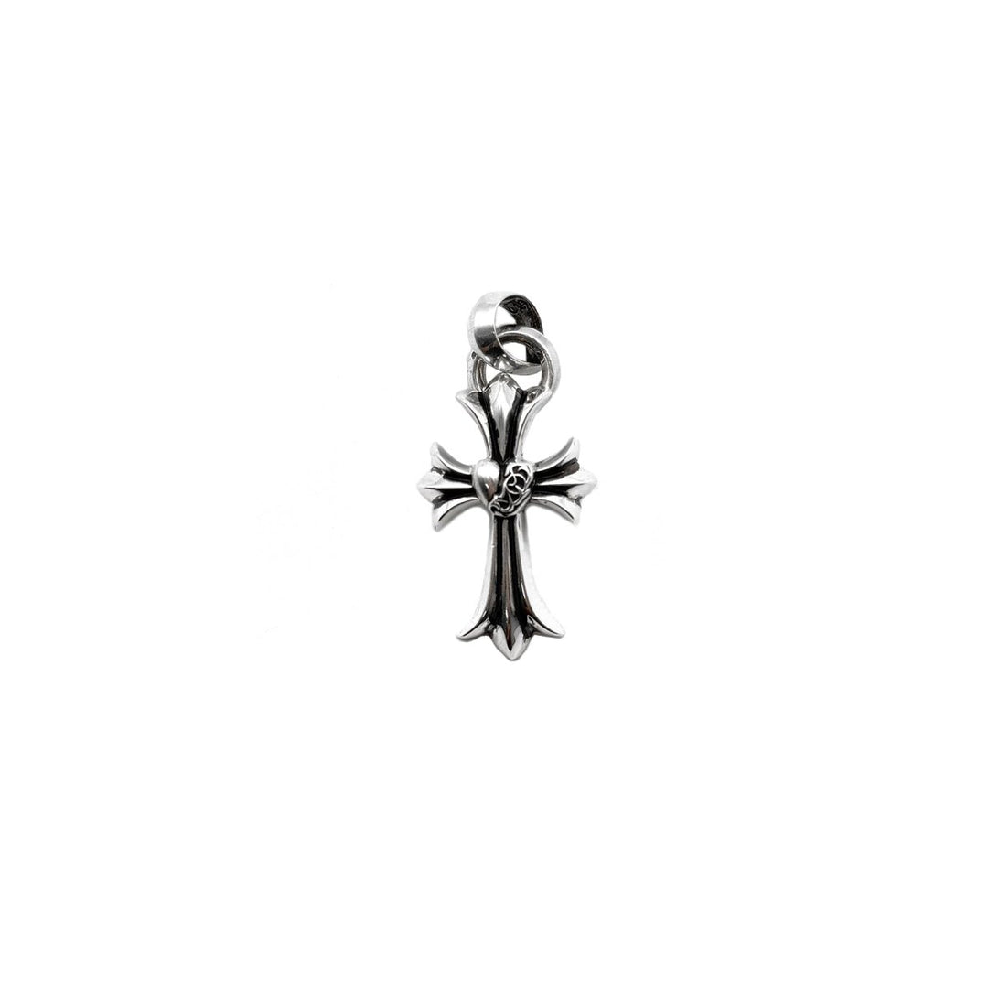 Chrome Hearts Silver Vine Heart Cross Pendant - SHENGLI ROAD MARKET