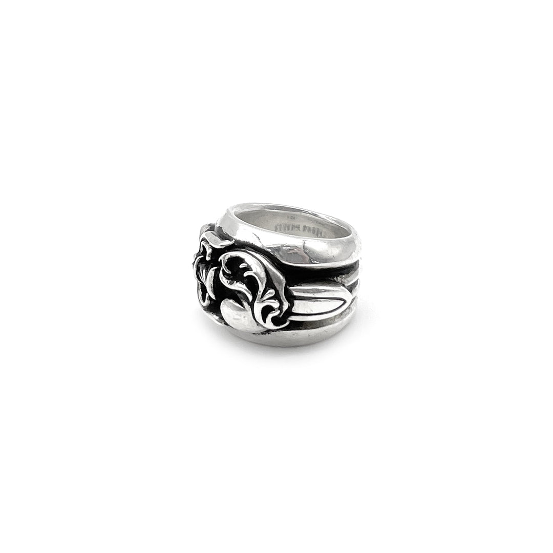 Chrome Hearts Silver Vine Heart Dagger Ring - SHENGLI ROAD MARKET