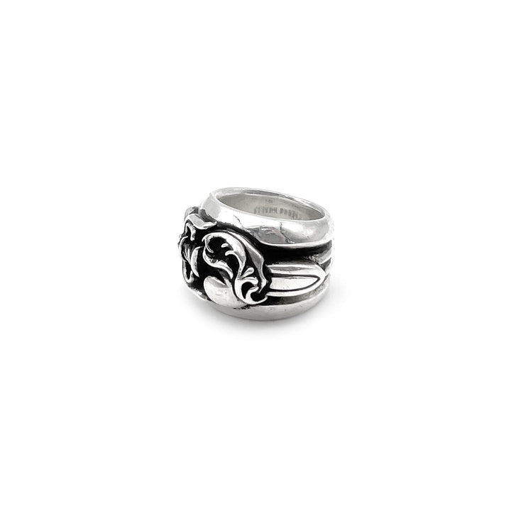 Chrome Hearts Silver Vine Heart Dagger Ring - SHENGLI ROAD MARKET