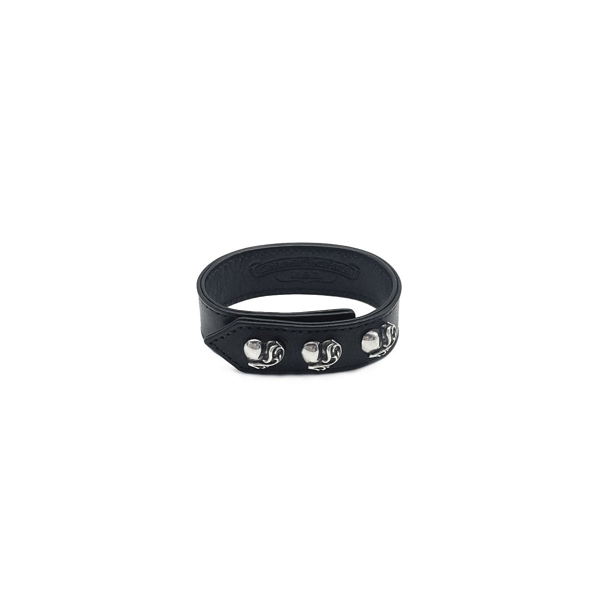 Chrome Hearts Silver Vine Heart Leather Bracelet - SHENGLI ROAD MARKET