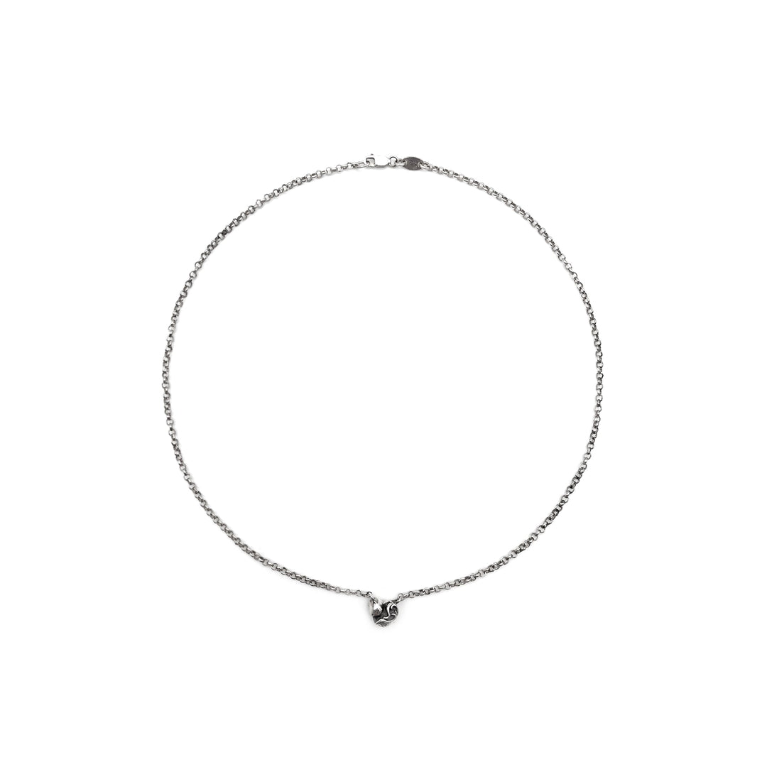 Chrome Hearts Silver Vine Heart Roll Chain Necklace - SHENGLI ROAD MARKET