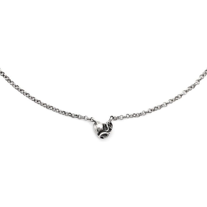 Chrome Hearts Silver Vine Heart Roll Chain Necklace - SHENGLI ROAD MARKET
