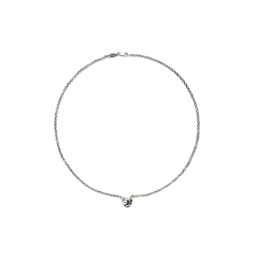 Chrome Hearts Silver Vine Heart Roll Chain Necklace - SHENGLI ROAD MARKET