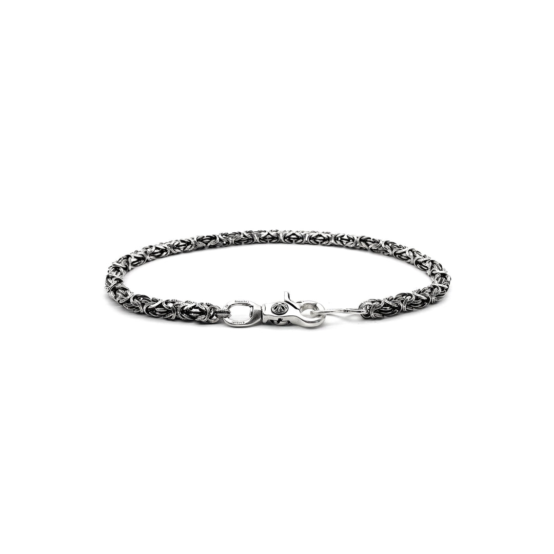 Chrome Hearts Silver Woven B Ring 1 Clip Wallet Chain - SHENGLI ROAD MARKET