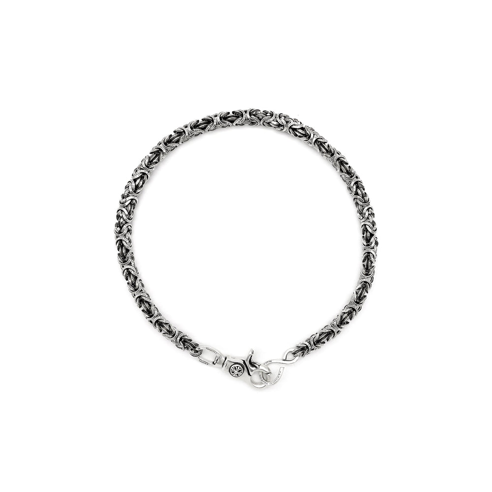 Chrome Hearts Silver Woven B Ring 1 Clip Wallet Chain - SHENGLI ROAD MARKET