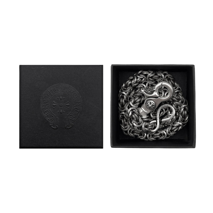 Chrome Hearts Silver Woven B Ring 1 Clip Wallet Chain - SHENGLI ROAD MARKET