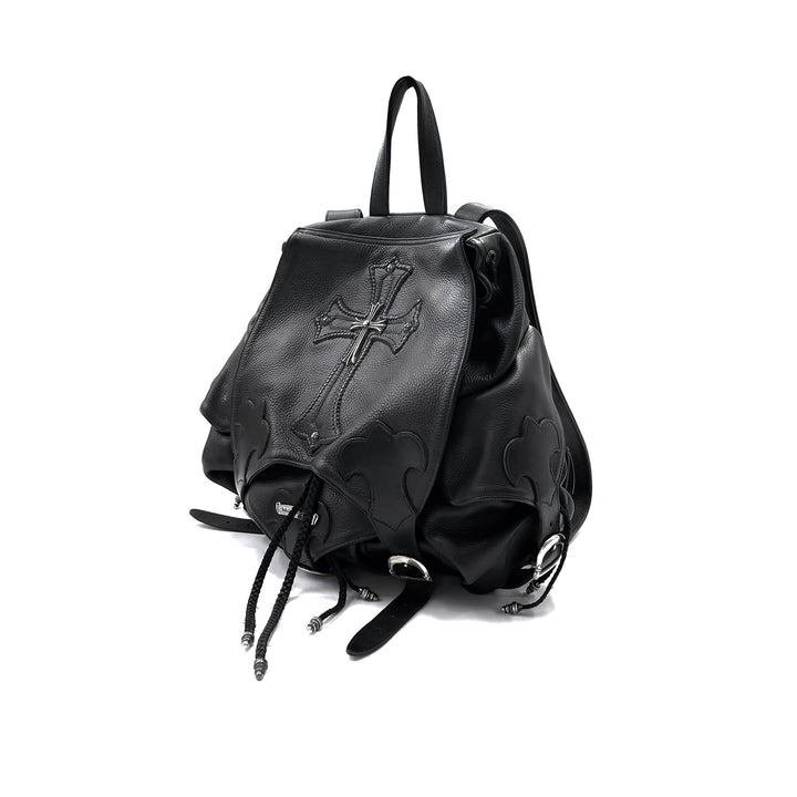Chrome Hearts Sliver Cross Gunslinger Leather Backpack - SHENGLI ROAD MARKET