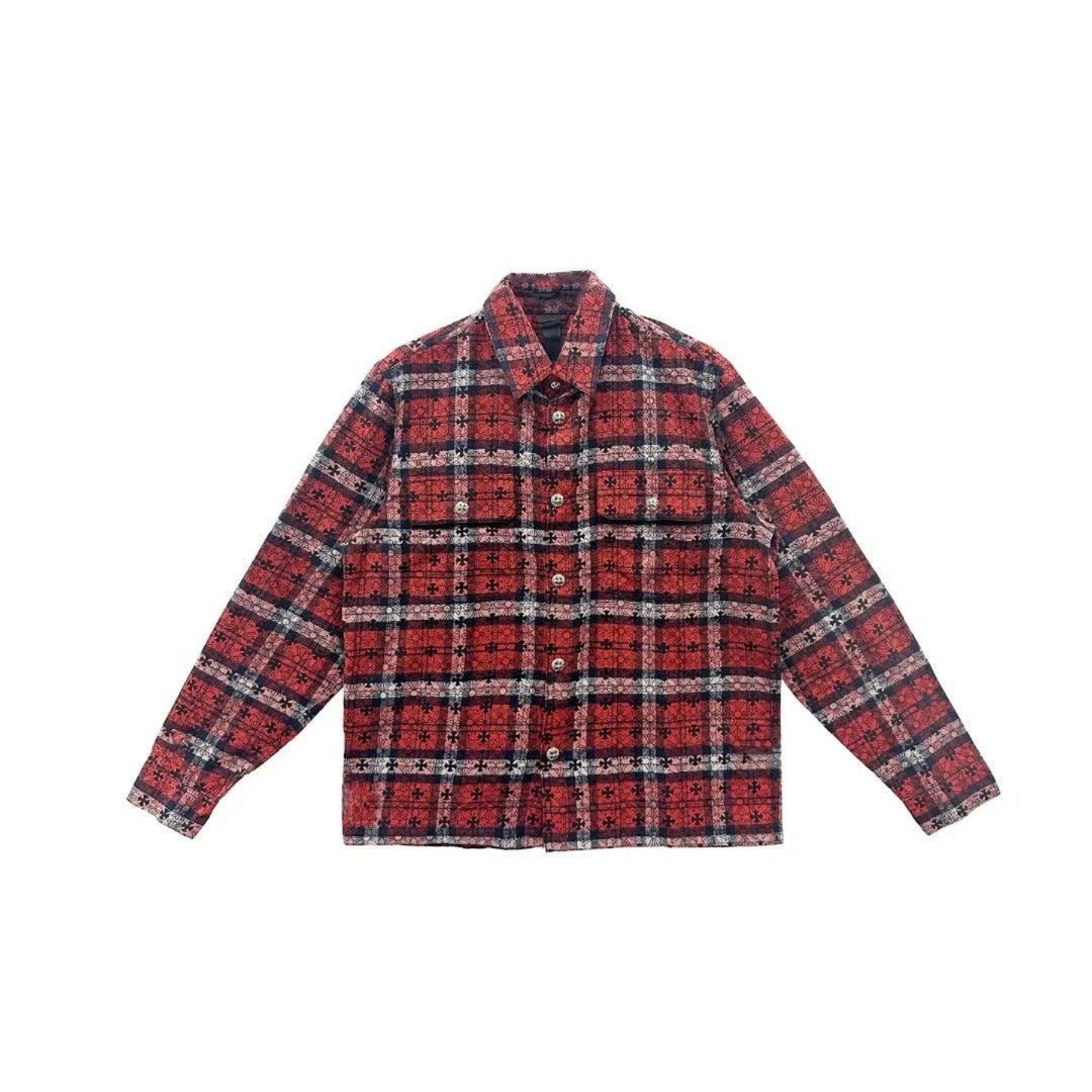 Chrome Hearts St. Barth Black&Red WorkDog Shirt Jacket - SHENGLI ROAD MARKET