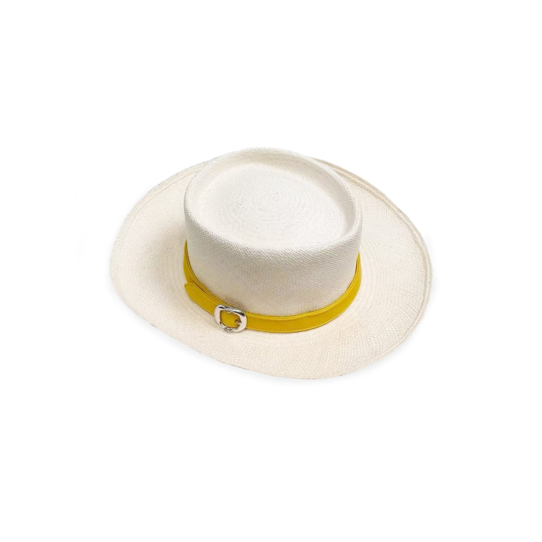 Chrome Hearts St. Barth Exclusive Gunslinger Buckle Panama Hat - SHENGLI ROAD MARKET