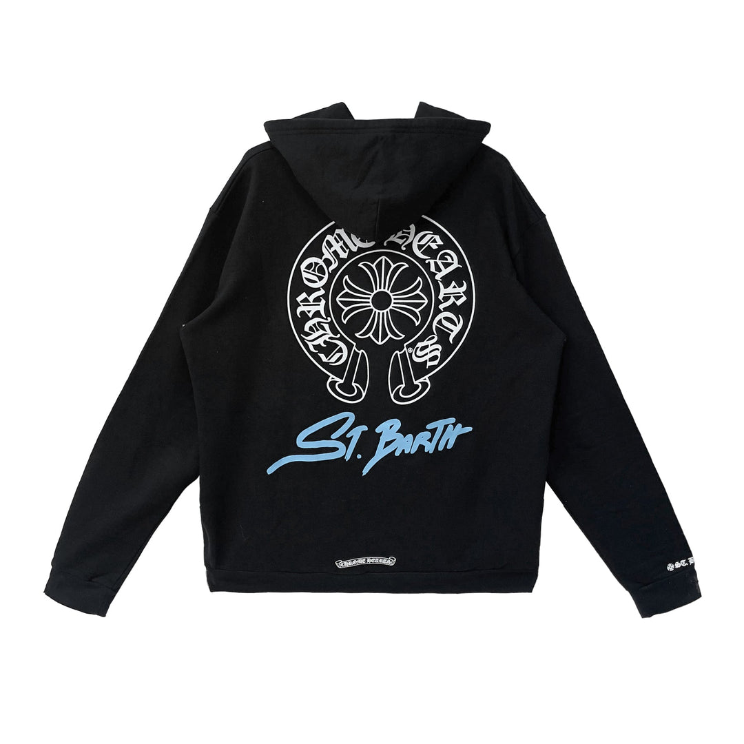 Chrome Hearts ST. Barth Horseshoe Black Zip Up Hoodie - SHENGLI ROAD MARKET