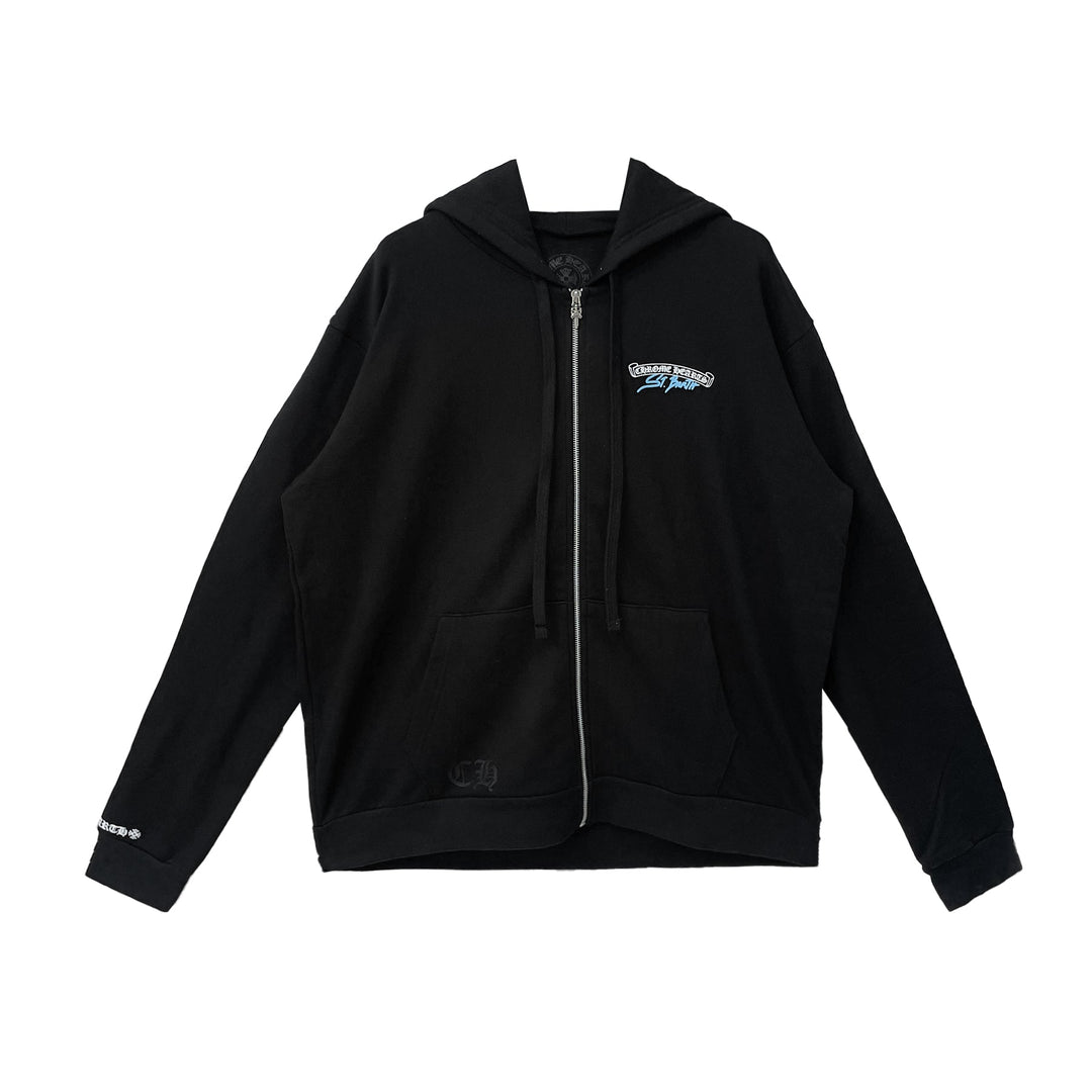 Chrome Hearts ST. Barth Horseshoe Black Zip Up Hoodie - SHENGLI ROAD MARKET