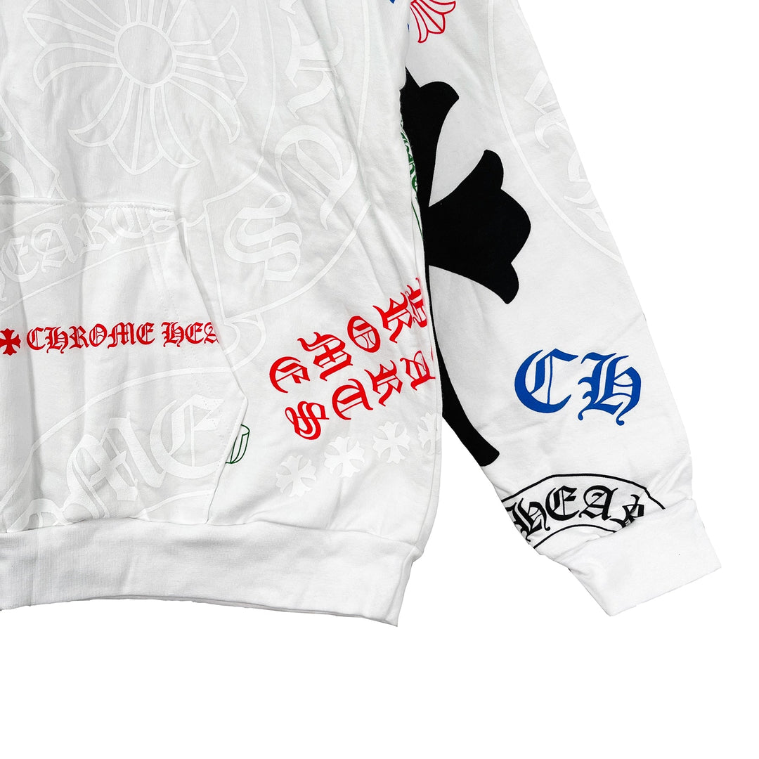 Chrome Hearts Stencil Multi Cross & Horseshoe Pullover Hoodie - SHENGLI ROAD MARKET