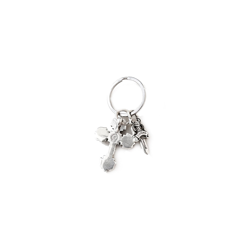 Chrome Hearts Sterling Silver Filigree Cross & Dagger Keychain - SHENGLI ROAD MARKET