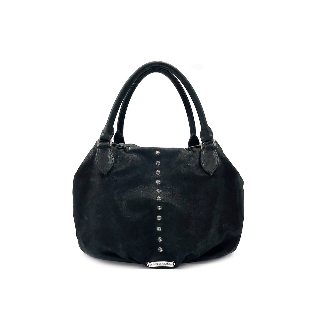 Chrome Hearts Studed Drawstring Black Flap Bag - SHENGLI ROAD MARKET