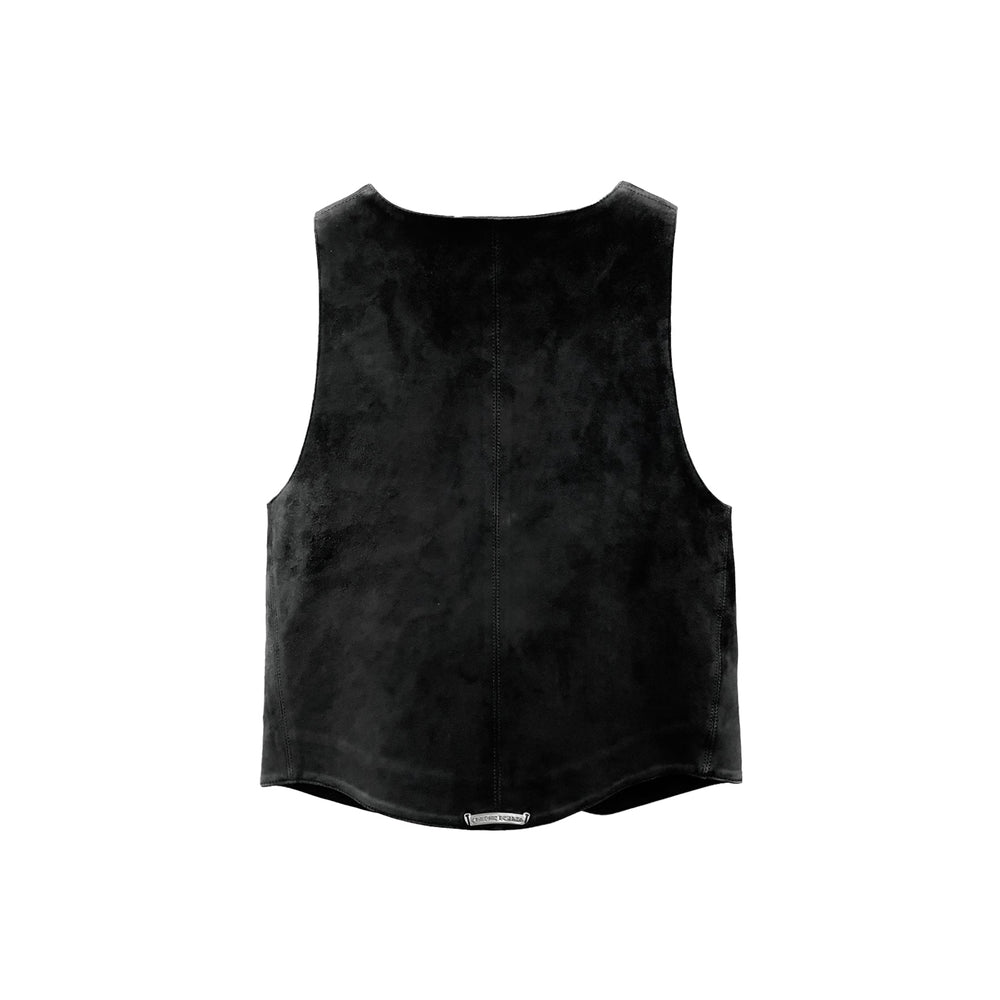 Chrome Hearts Suede Black Vest - SHENGLI ROAD MARKET