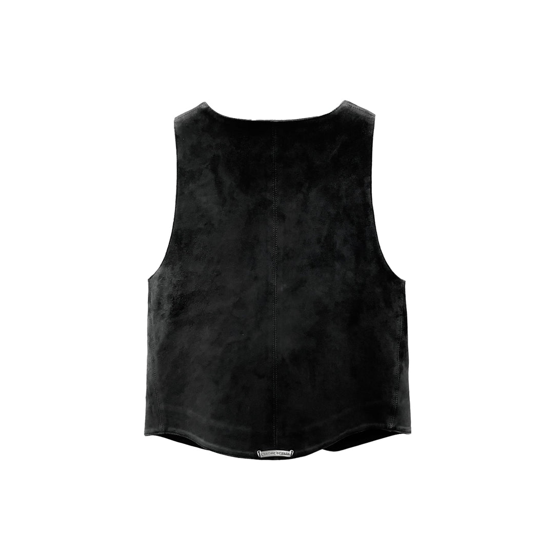 Chrome Hearts Suede Black Vest - SHENGLI ROAD MARKET