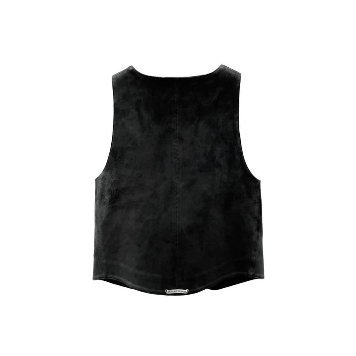 Chrome Hearts Suede Black Vest - SHENGLI ROAD MARKET