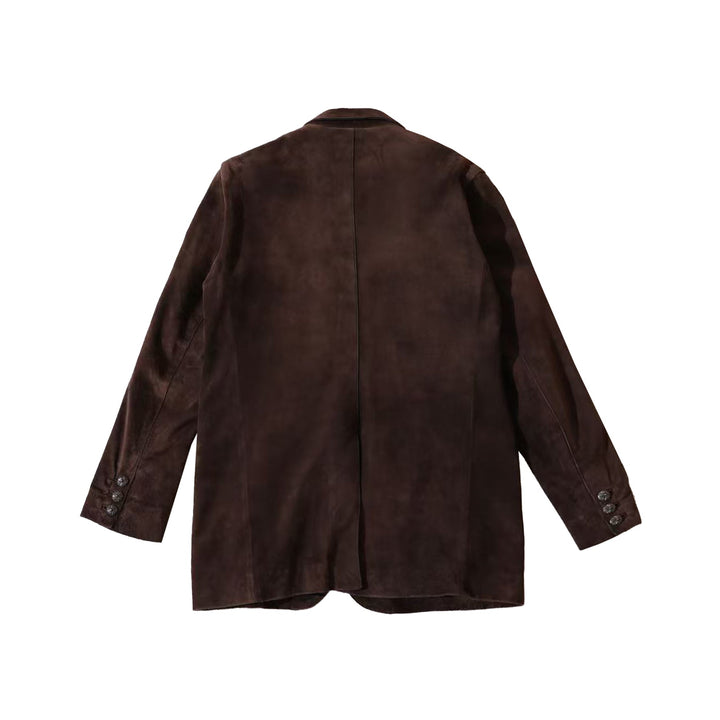 Chrome Hearts Suede Leather Browm Blazer Jacket - SHENGLI ROAD MARKET