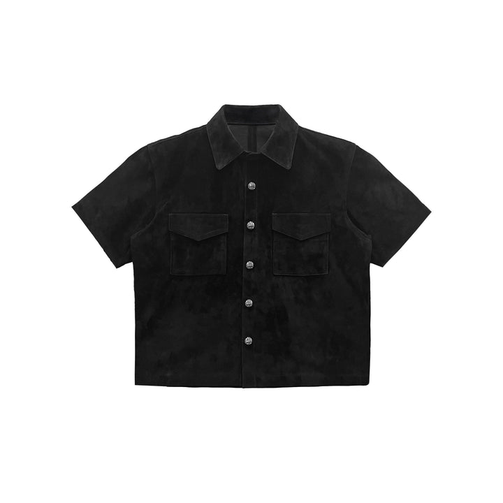 Chrome Hearts Suede Leather Short Sleeve Shirt - SHENGLI ROAD MARKET