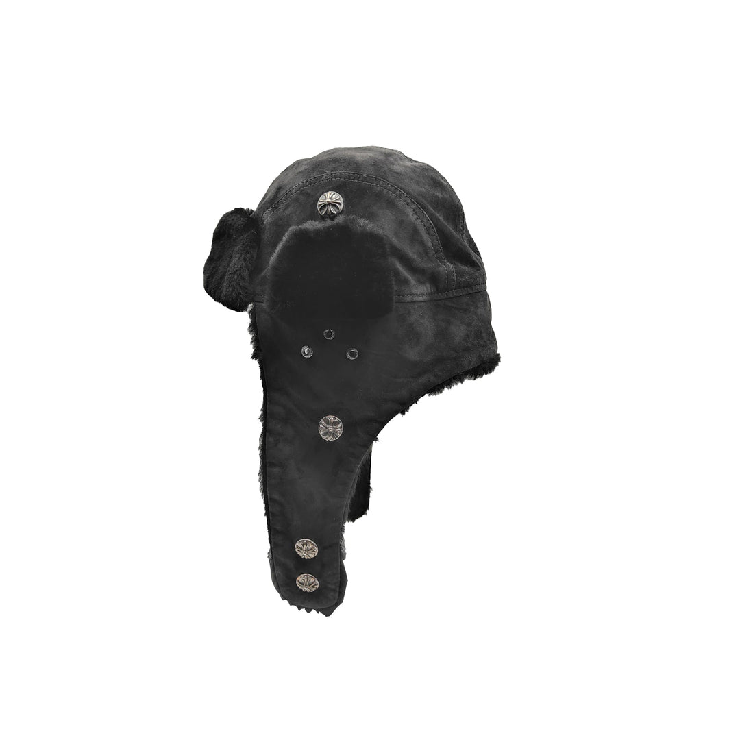 Chrome Hearts Suede Leather Trapper Hat - SHENGLI ROAD MARKET