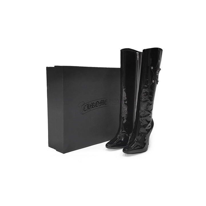 Chrome Hearts Sugar Jones Glitter Star Patent Knee - High Boots - SHENGLI ROAD MARKET