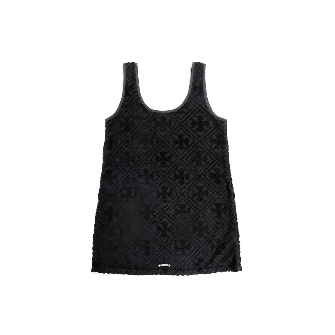 Chrome Hearts Terry Cloth Plus Monogram Black Tank Top - SHENGLI ROAD MARKET