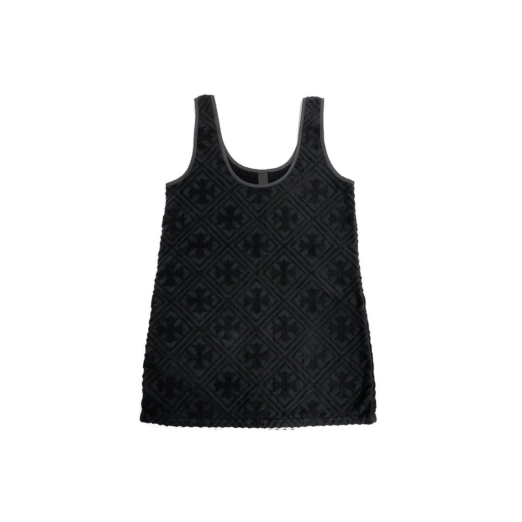 Chrome Hearts Terry Cloth Plus Monogram Black Tank Top - SRM