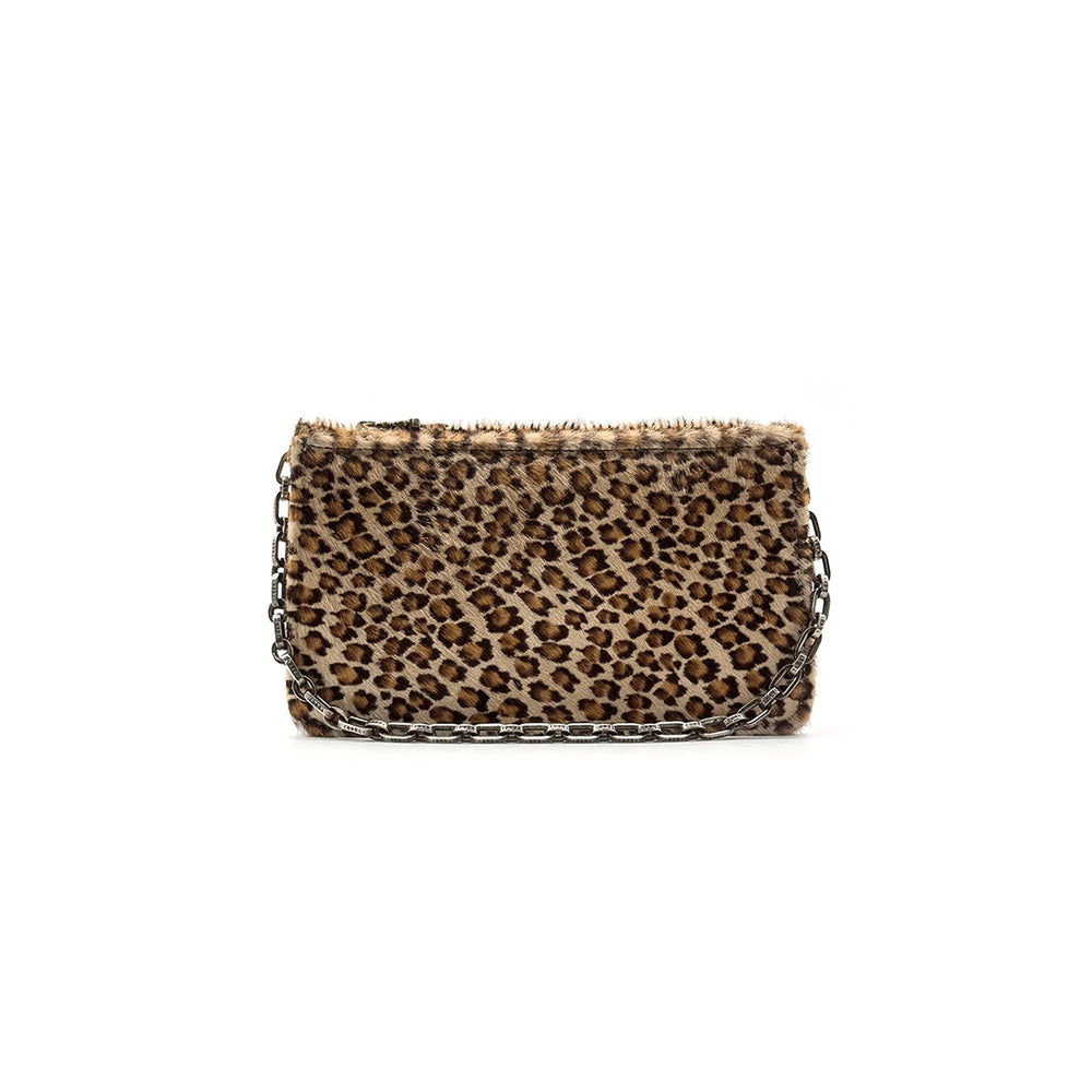 Chrome Hearts The Night Triple Cross Patch Leopard Pony Hair Shoulder Bag - SHENGLI ROAD MARKET