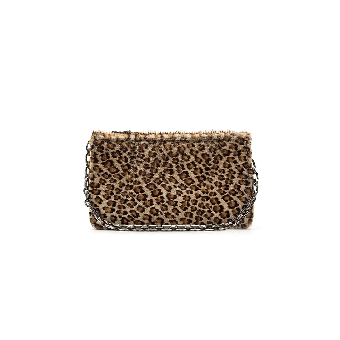 Chrome Hearts The Night Triple Cross Patch Leopard Pony Hair Shoulder Bag - SHENGLI ROAD MARKET