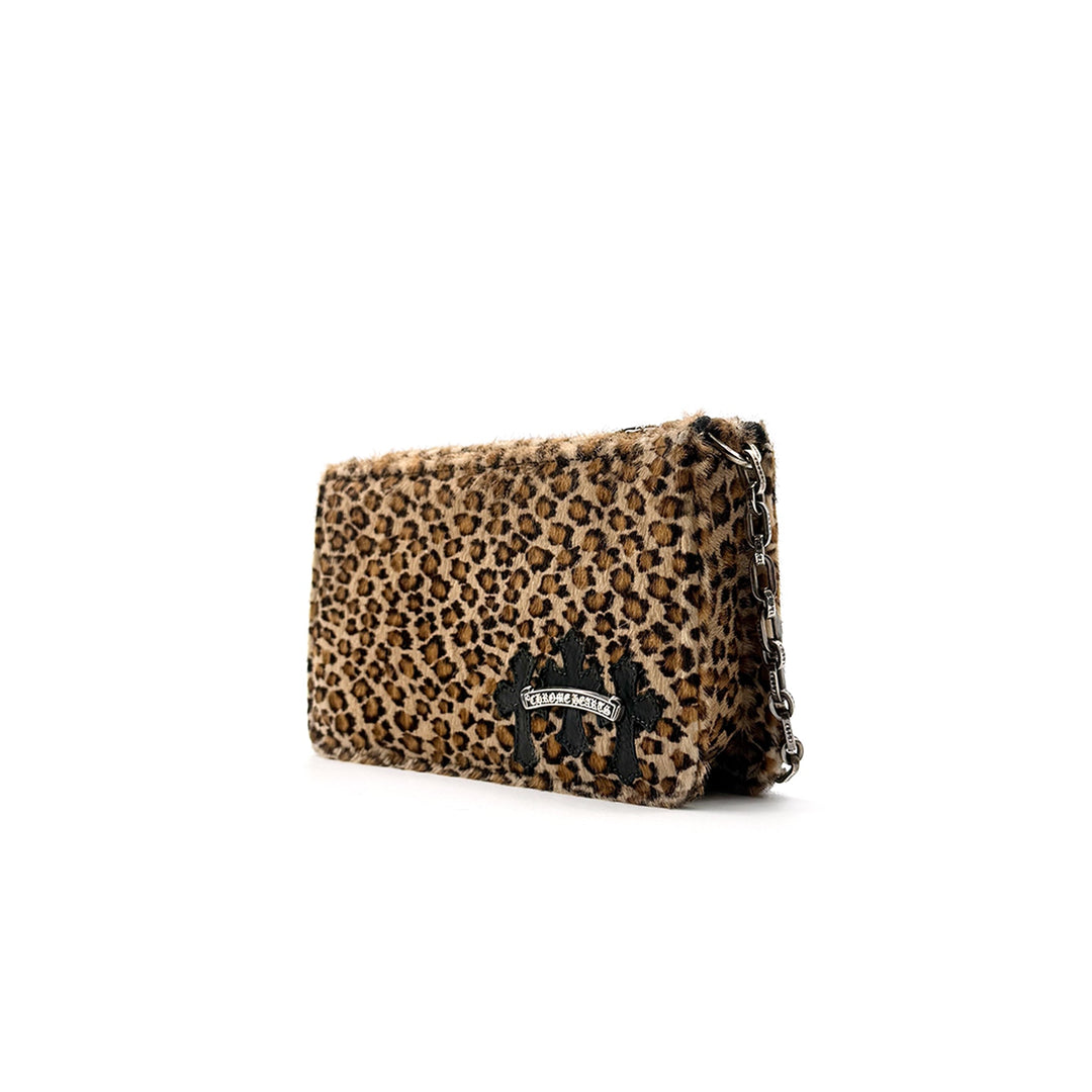 Chrome Hearts The Night Triple Cross Patch Leopard Pony Hair Shoulder Bag - SHENGLI ROAD MARKET