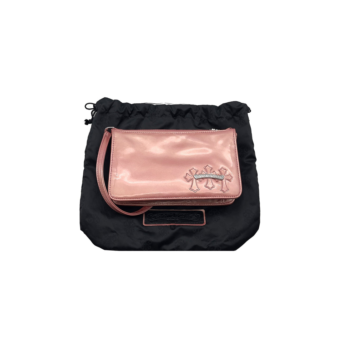 Chrome Hearts The Night Triple Cross Patch Pink Patent Shoulder Bag - SHENGLI ROAD MARKET