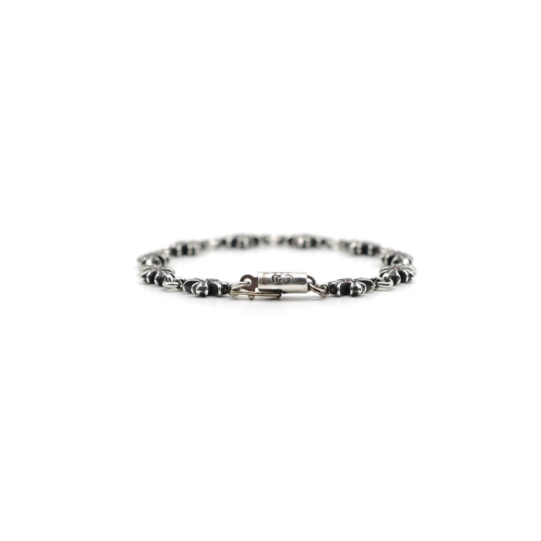 Chrome Hearts Tiny E Silver Pink Diamonds Cross Bracelet - SHENGLI ROAD MARKET