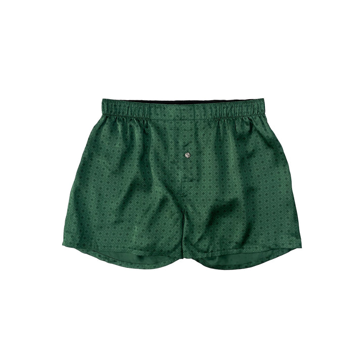 Chrome Hearts Tonal Cross Monogram Green Silk Shorts - SHENGLI ROAD MARKET